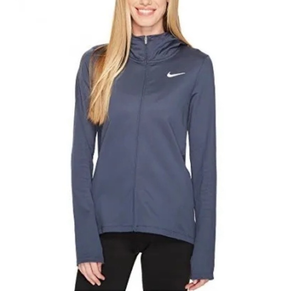 Nike Women’s Therma Core Warm Full Zip Hoodie Blue Size Medium - Picture 1 of 11
